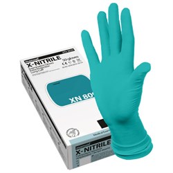 Перчатки нитриловые смотровые особо прочные удлиненные MANUAL XN809, Австрия, 25 пар (50 шт.), размер XL (очень большой), XN809-04 - фото 17307786
