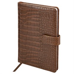 Еженедельник датированный 2026 А5 145х215 мм, BRAUBERG "Party", под кожу, коричневый, 117177 - фото 17315276