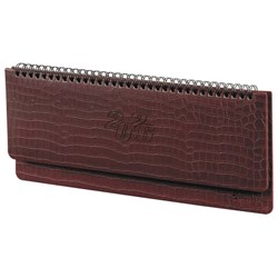 Планинг датированный 2026 305х140 мм BRAUBERG "Comodo", под кожу, темно-коричневый, 117222 - фото 17315279