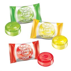 Карамель леденцовая СОЛЯРИКИ ассорти (яблоко, ананас, вишня), 1 кг, РНК662 - фото 17318848