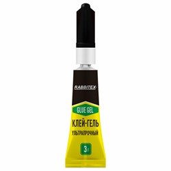 Клей-гель секундный суперклей УЛЬТРАПРОЧНЫЙ, блистер, 3 грамма, RABBITEX (РАББИТЕКС) "ДВА СЛОНА", 609812 - фото 17338869