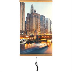 Инфракрасный гибкий настенный обогреватель для квартиры и дачи Домашний очаг Ночной город - фото 17343379