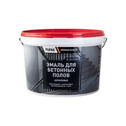 Акриловая эмаль для бетонных полов Pufas полуглянцевая, мороз. cерая (12кг) - фото 17343809