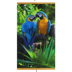 Инфракрасный гибкий настенный обогреватель для квартиры и дачи Домашний очаг Попугаи - фото 17343926