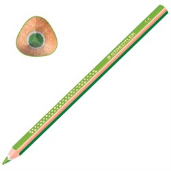 Карандаш цветной утолщенный STAEDTLER "Noris club", 1 шт., трехгранный, грифель 4 мм, салатовый, натуральное дерево, 1284-50 - фото 17345534