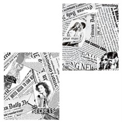 Пакет с вырубной ручкой ПВД, 45х38 см, "Газетный микс", 60 мкм, н00057259 - фото 17345599