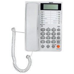 Телефон SANYO RA-S408W, спикерфон, память 55 номеров, тональный/импульсный режим, белый - фото 17347413