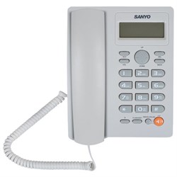 Телефон SANYO RA-S306W, спикерфон, память 50 номеров, тональный/импульсный режим, белый - фото 17347414