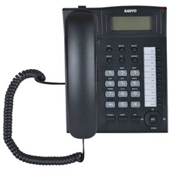 Телефон SANYO RA-S517B, спикерфон, память 30 номеров, тональный/импульсный режим, черный - фото 17347416