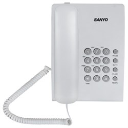 Телефон проводной SANYO RA-S204W, тональный/импульсный режим, повтор, белый - фото 17347418