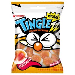 Мармелад жевательный кислый ORION "TINGLEZZ " со вкусом апельсина, 50 г - фото 17352127