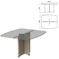 Каркас базы стола для переговоров "Приоритет" (1400х1200х750 мм), кронберг, К-912, К-912 кронберг - фото 17356195