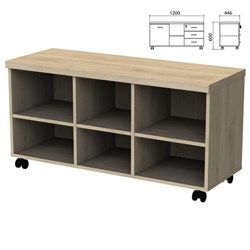 Тумба-креденция (каркас БЕЗ ФАСАДОВ) "Приоритет" (1200х446х600 мм), кронберг, К-924, К-924 кронберг - фото 17356206