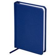 Ежедневник недатированный МАЛЫЙ ФОРМАТ А6 (100х150 мм) BRAUBERG "Select", балакрон, 160 л., темно-синий, 123481