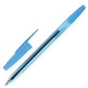 Ручка шариковая масляная STAFF "Basic BP-962", СИНЯЯ, корпус прозрачный, узел 1 мм, линия письма 0,7 мм, 142962