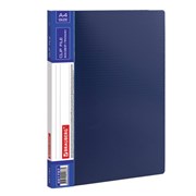 Папка с боковым металлическим прижимом и внутренним карманом BRAUBERG "Contract", синяя, до 100 л., 0,7 мм, бизнес-класс, 221787