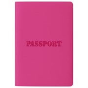 Обложка для паспорта, мягкий полиуретан, "PASSPORT", розовая, STAFF, 237605