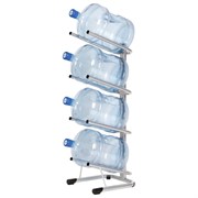 Стеллаж для хранения воды HOT FROST, на 4 бутыли, металл, серебристый, 250900402