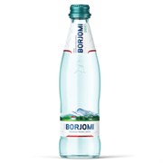 Вода ГАЗИРОВАННАЯ минеральная BORJOMI 0,5 л, стеклянная бутылка