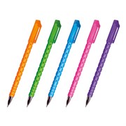 Ручка шариковая масляная BRAUBERG Orient Color, СИНЯЯ, корпус ассорти, В ДИСПЛЕЕ, игольчатый узел 0,7 мм, линия письма 0,35 мм, 143001
