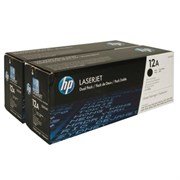Картридж лазерный HP (Q2612AF) LaserJet 1018/1020/3052/М1005, КОМПЛЕКТ 2 шт., оригинальный, ресурс 2х2000 страниц - копия