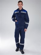 Костюм Нейч-2 СОП с капюшоном (тк.Смесовая,210) п/к, т.синий/васильковый