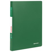 Папка 60 вкладышей BRAUBERG "Office", зеленая, 0,6 мм, 271330