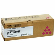 Картридж лазерный RICOH (SP C360HE) для Ricoh SP C360SFNw/C361SFNw, пурпур, оригинальный, ресурс 6000 страниц, 408186