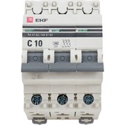 Трехполюсной автоматический выключатель EKF ВА47-63