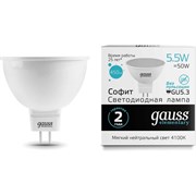 Лампа GAUSS LED Elementary MR16 GU5.3 5.5W 4100К