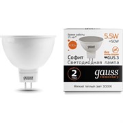 Лампа GAUSS LED Elementary MR16 GU5.3 5.5W 3000К