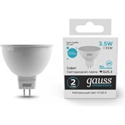 Лампа GAUSS LED Elementary MR16 GU5.3 3.5W 4100K