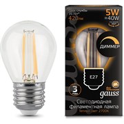 Лампа GAUSS LED Filament Шар dimmable