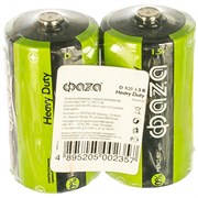 Солевые батарейки ФАZА Heavy Duty R20 Shrink-2