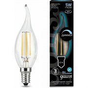 Лампа GAUSS LED Filament Свеча на ветру dimmable