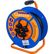 Силовой удлинитель на катушке GLANZEN EB-50-009