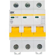 Автомат IEK ВА47-29 3п, C, 40А, 4.5кА