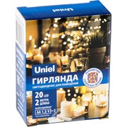 Светодиодная гирлянда Uniel ULD-S0200-020/SCB/2AA MULTI