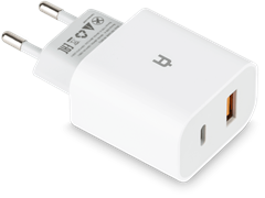Сетевое зарядное устройство Alteracs USB Type C AC18F White