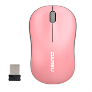 Мышь беспроводная Dareu LM106G Pink-Grey (розовый с серым), DPI 1200, ресивер 2.4GHz, размер 99.4x59.7x38.4мм