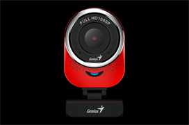 Веб-камера Genius QCam 6000 красная (Red) new package, 1080p Full HD, Mic, 360°, универсальное мониторное крепление, гнездо для штатива