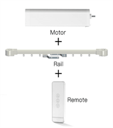 Мотор для раздвижных штор MOES Zigbee Curtain Motor Splicing Rail 2.16-3.2 Meter With Remoter With Adapter Neutral Packing