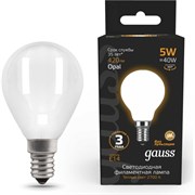 Лампа GAUSS LED Filament Шар OPAL