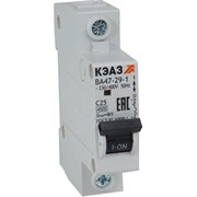 Модульный выключатель автоматический КЭАЗ 1п C 6А 4.5кА ВА47-29-1C6-УХЛ3