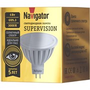 Лампа Navigator NLL-MR16-6-230-3K-GU5.3-FR-SV