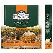 Чай AHMAD "Ceylon Tea", черный цейлонский, 100 пакетиков в конвертах по 2 г, 163i-08