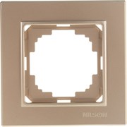 Одноместная рамка Nilson Alegra metallic