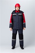 Костюм зимний женский Вектрон-2 СОП У. (тк.Смесовая,240) п/к, черный/красный/серый