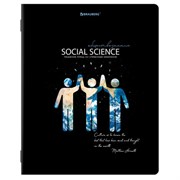 Тетрадь предметная "СИЯНИЕ ЗНАНИЙ" 48 л., глянцевый УФ-лак, ОБЩЕСТВОЗНАНИЕ, клетка, BRAUBERG, 404521