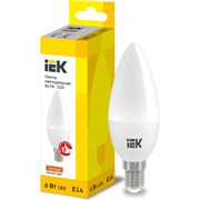 Лампа IEK LED ALFA C35 свеча 6Вт 230В 3000К E14